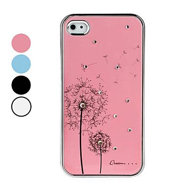 dandelion-pattern-rhinestones-aluminium-case-for-iphone-4-an