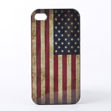 Vintage US Flag Pattern Hard Case for iPhone 4/4S (Union Jac