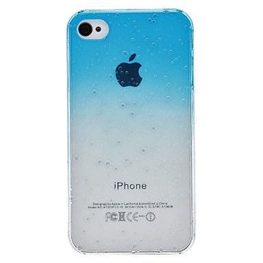 Transparent 3D Waterdrop Pattern Blue Gradient Style Hard Ca