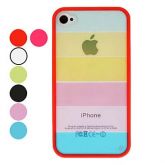 Transparent Rainbow Style TPU Frame Hard Case with Screen Gu