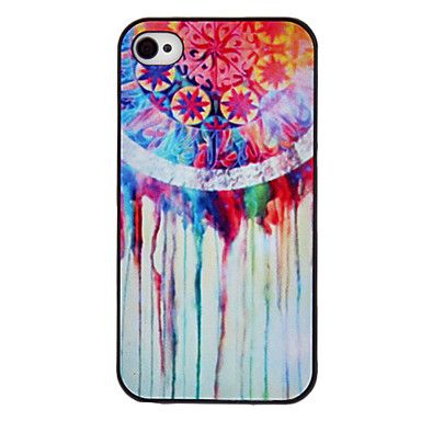 Colorful Snowflake Coloured Drawing Black Frame PC Hard Case