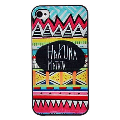 HAKUNA MATATA Coloured Drawing Pattern Black Frame PC Hard C