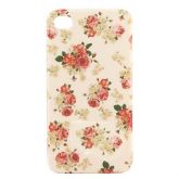 Stylish Flower Hard Case for iPhone4G (White)