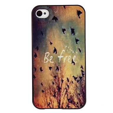 Free Birds Coloured Drawing Pattern Black Frame PC Hard Case