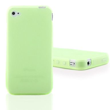 Fluorescent Silicone Case for iphone 4 Green