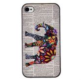 Flower Decorated Elephant Coloured Drawing Pattern Black Fra