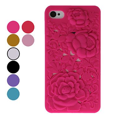 Rose Pattern Hard Case for iPhone 4