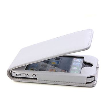 Premium PU Leather Case for iPhone 4 / 4S (White)