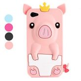 Cute Pig Style Protective Silicone Case for iPhone 4 and 4S