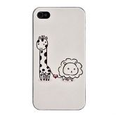 Giraffe and Lion Pattern Hard Case for iPhone 4 and 4S